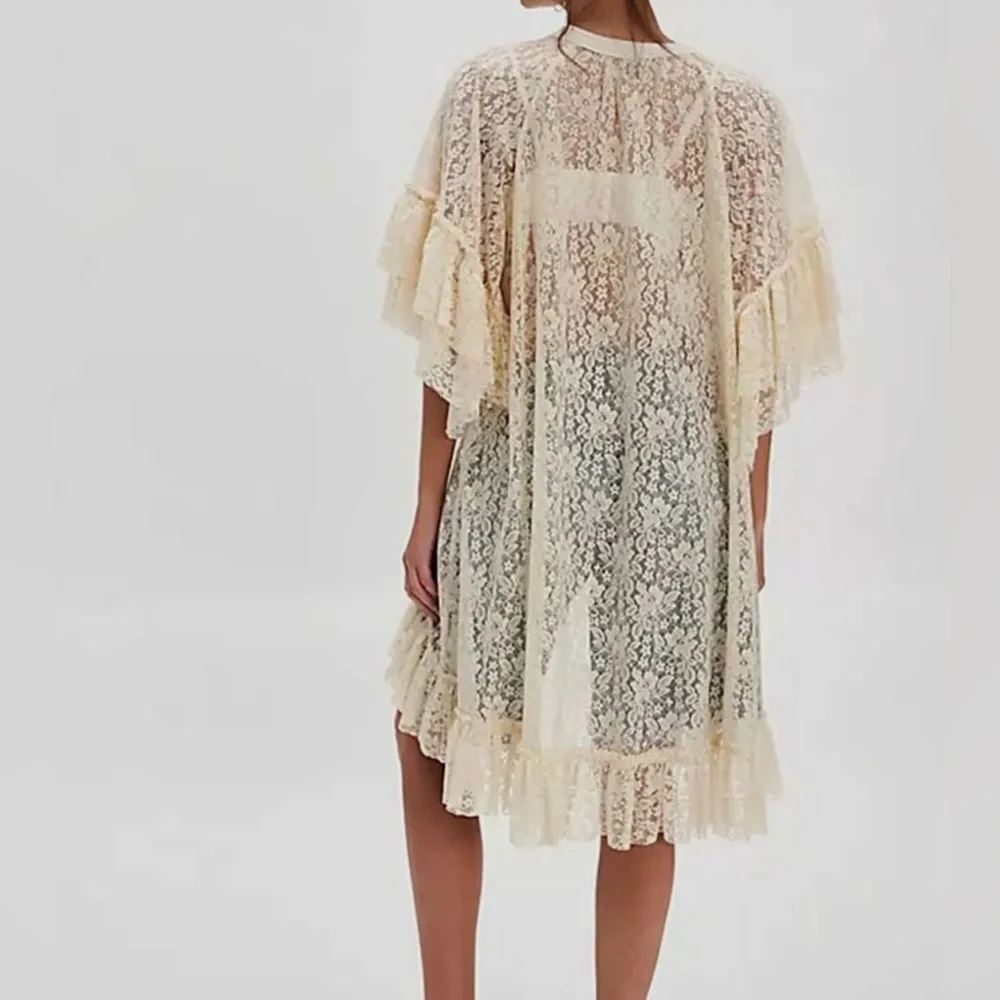 Lace ruffle sleeve tunic/dress - Picture 4 of 8